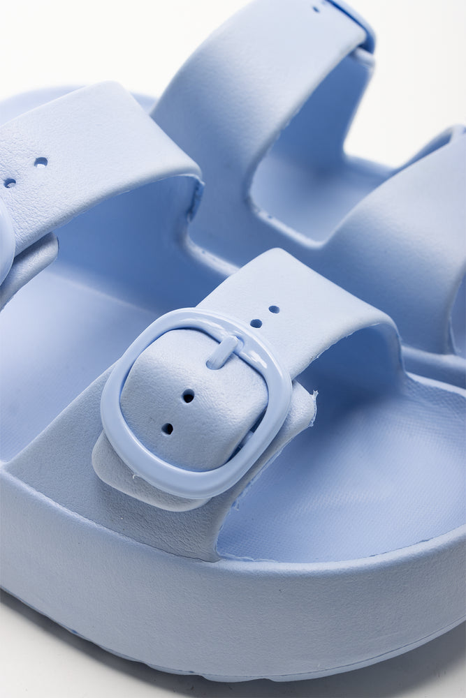 Double Buckle Sandals Blue (2)