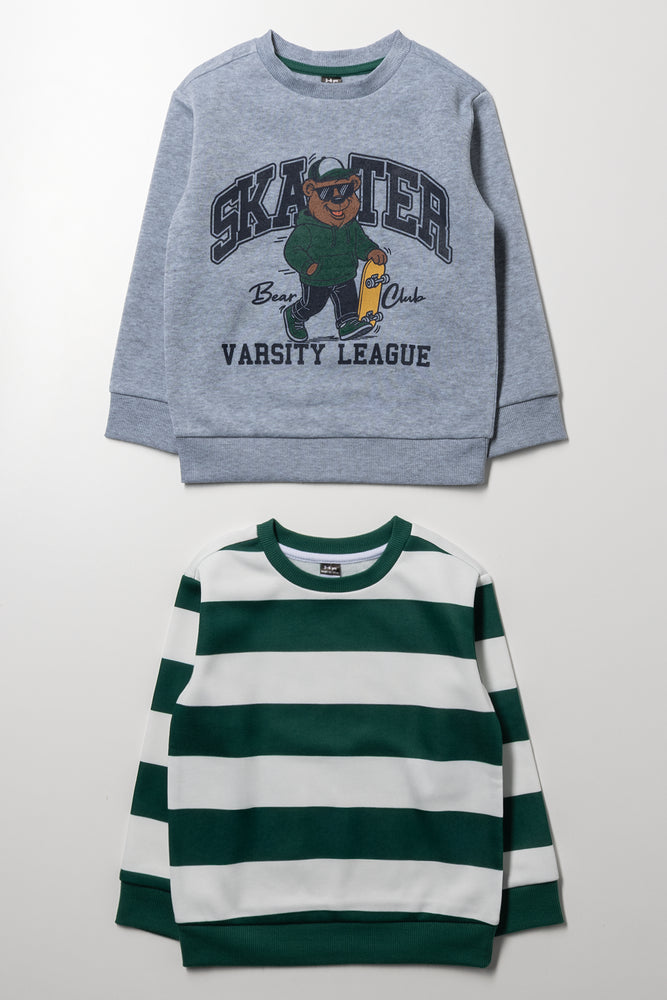 2 Pack Tracktops Grey And Green