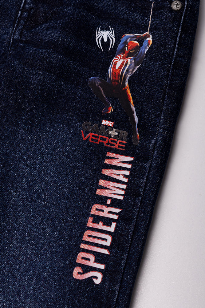Spiderman Skinny Denim Jeans Indigo