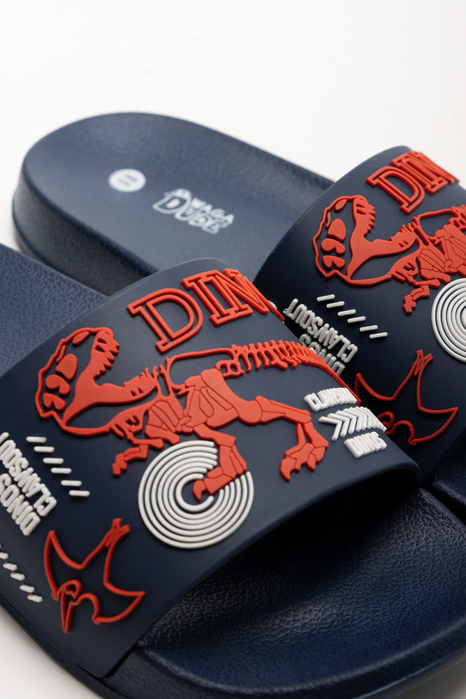 Dinosaur Slides Navy (2)