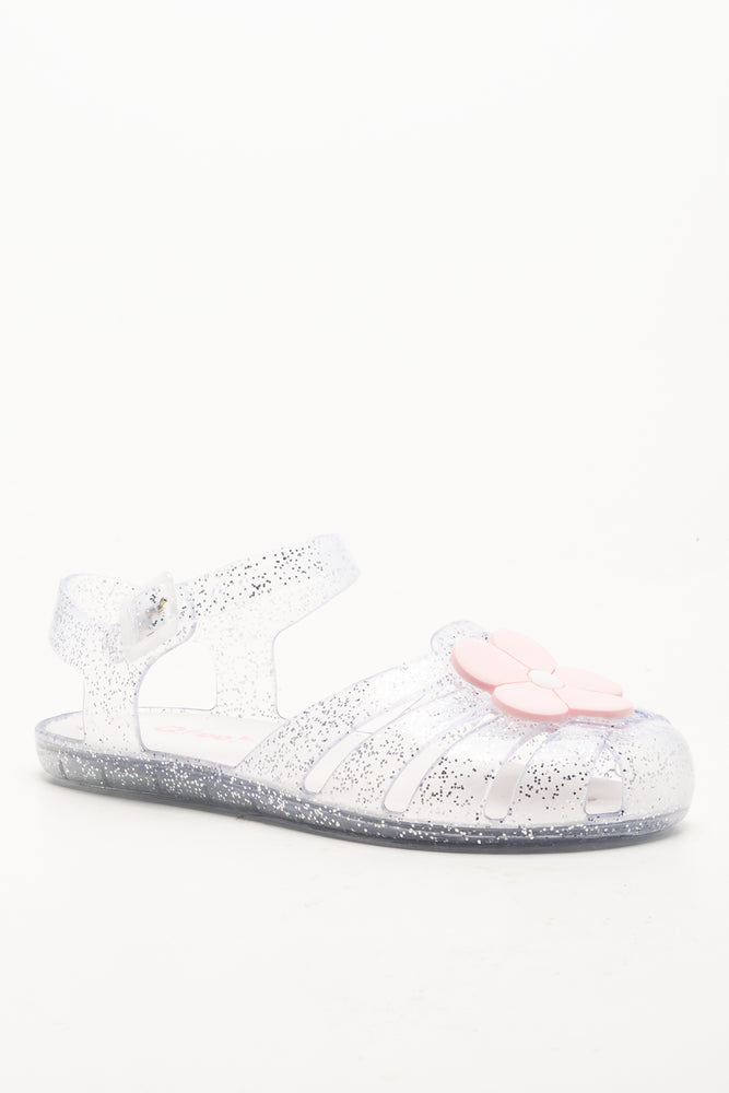Daisy Glitter Sandals Clear (1)