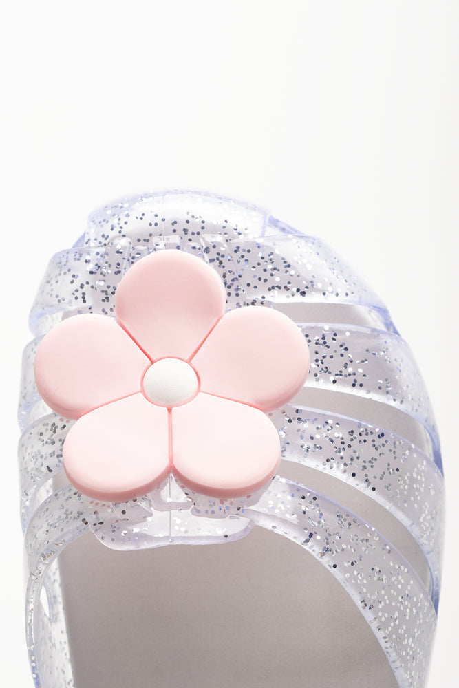 Daisy Glitter Sandals Clear (4)