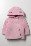 Hooded Sherpa Jacket Pink