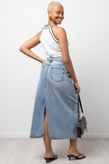 Flared Maxi Denim Skirt (2)