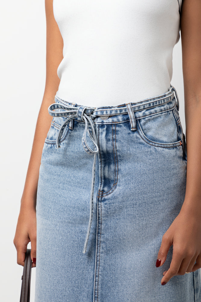 Flared Maxi Denim Skirt (3)