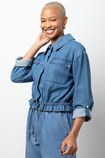 Light Weight Utility Denim Jacket