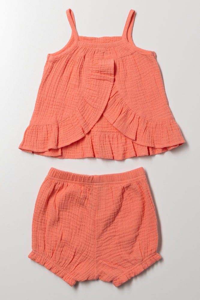 Strappy Shorts Set Pink (3)