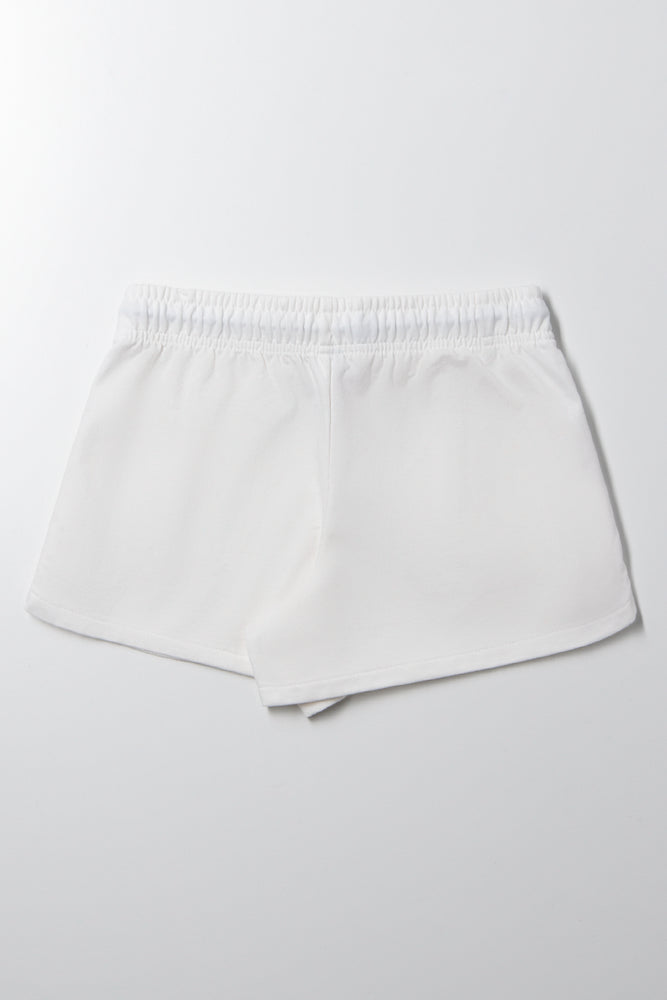 Fleece Shorts White (2)