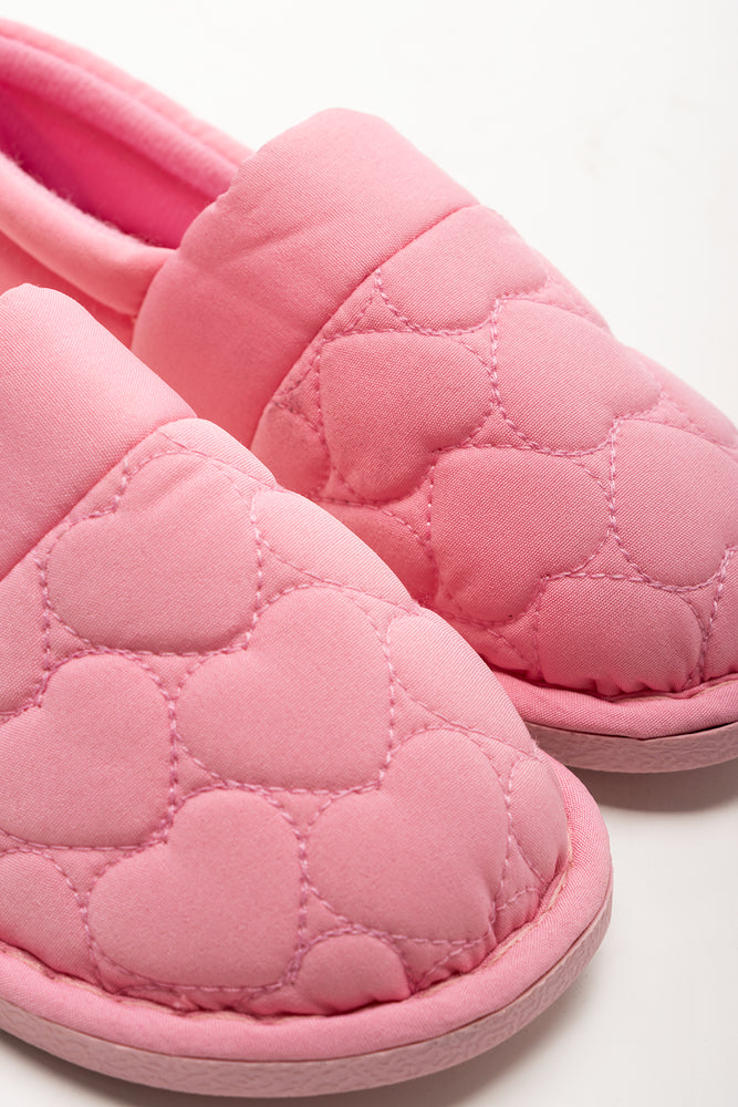 Quilted Slippers Pink (2)