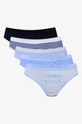 5 Pack Good Vibes Bikini Panties Multicolour