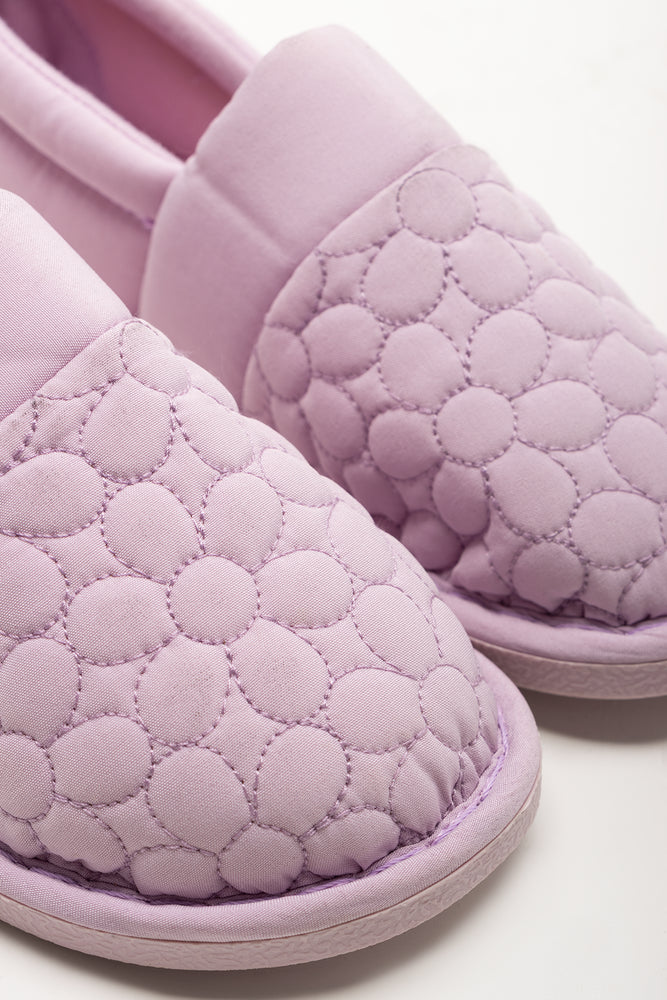 Quilted Slippers Lilac (2)