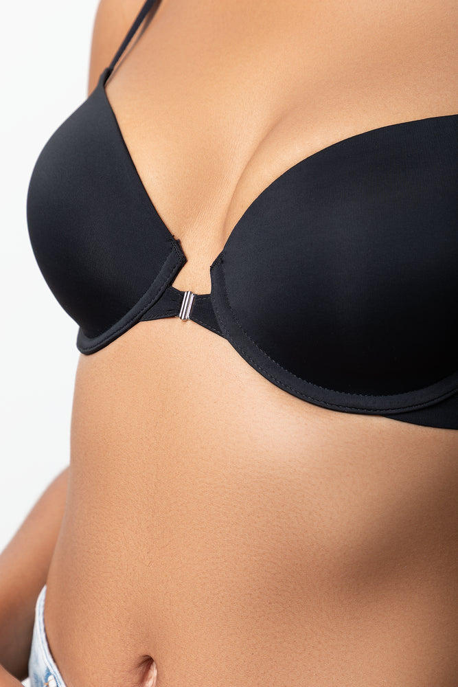 Front Clip T-Shirt Bra Black (4)