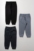 3 Pack Trackpants Black, Grey And Charcoal