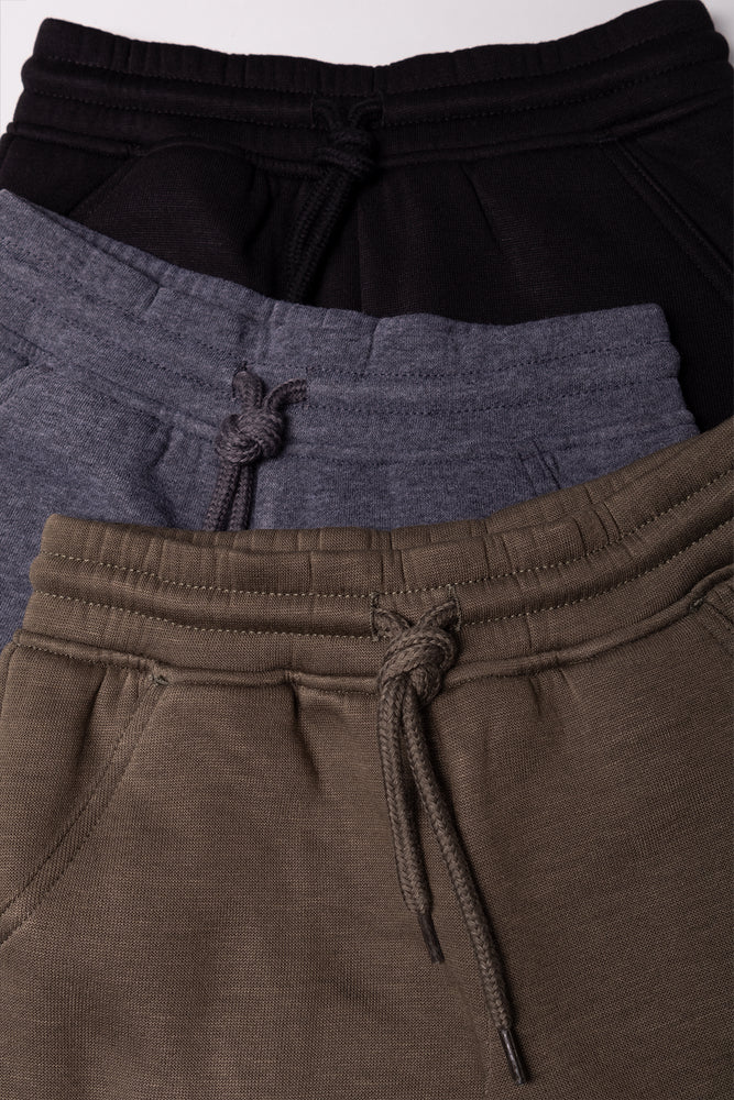 3 Pack Trackpants Black, Charcoal, Khaki (1)