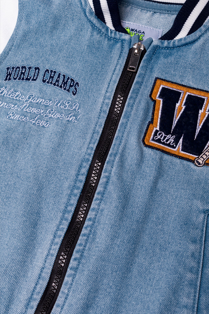 Denim Bomber Jacket Light Blue (1)