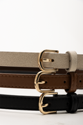 3 Pack Belts Black, Natural And Brown (1)