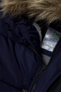 Hooded Puffer Coat Navy (1)
