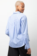 Long Sleeve Striped Shirt Blue (2)