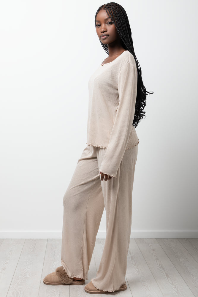 Long Sleeve Pyjama Set Natural