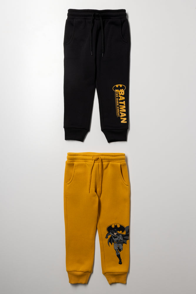 Batman 2 Pack Trackpants Black And Yellow