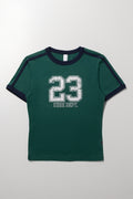 Printed Fitted T-Shirt Green
