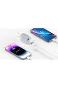 Rockitt Wall Super Fast Charger 25w USB A+C White And Grey (1)