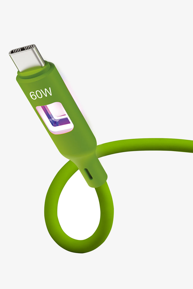 Rockitt Fast Charge LED Cable A-C Green (2)