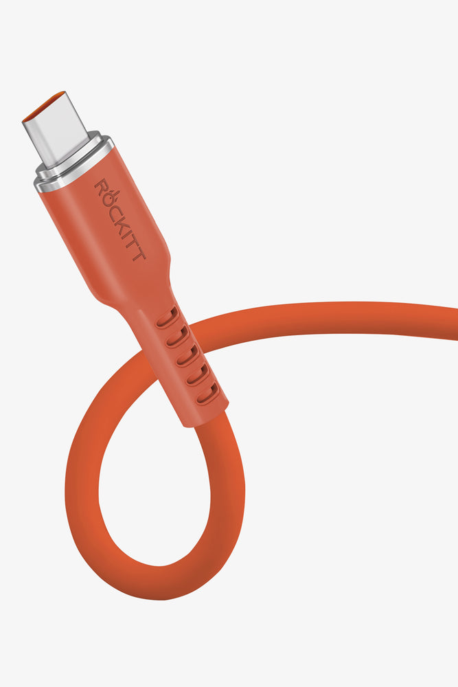Rockitt Fast Charge 2.4A Silicone Orange (2)