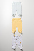 3 Pack Leggings Yellow And White
