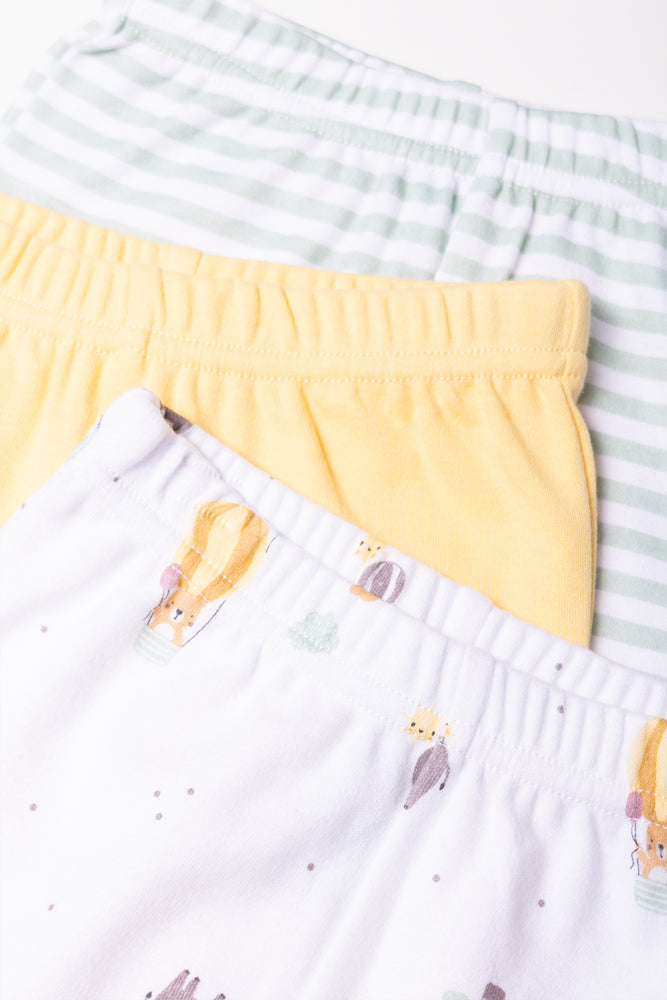 3 Pack Leggings Yellow And White