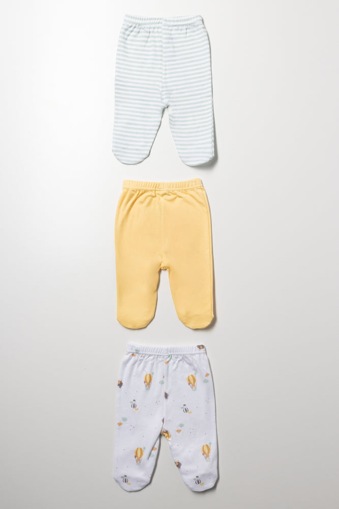 3 Pack Leggings Yellow And White (2)