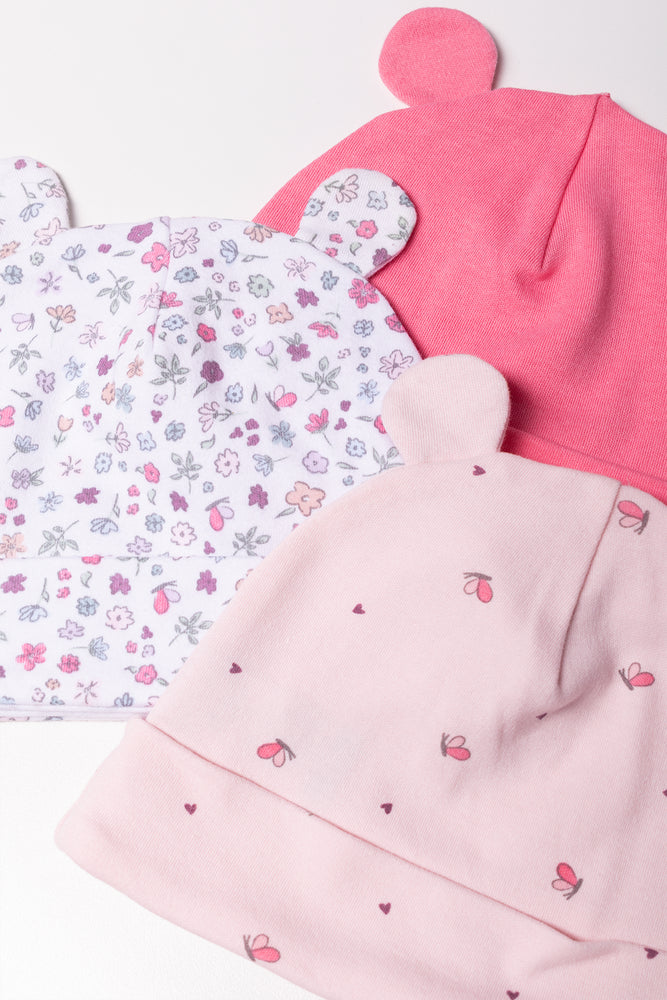 3 Pack Baby Girl Beanies