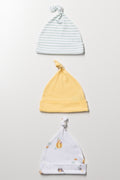 3 Pack Hats Yellow And White
