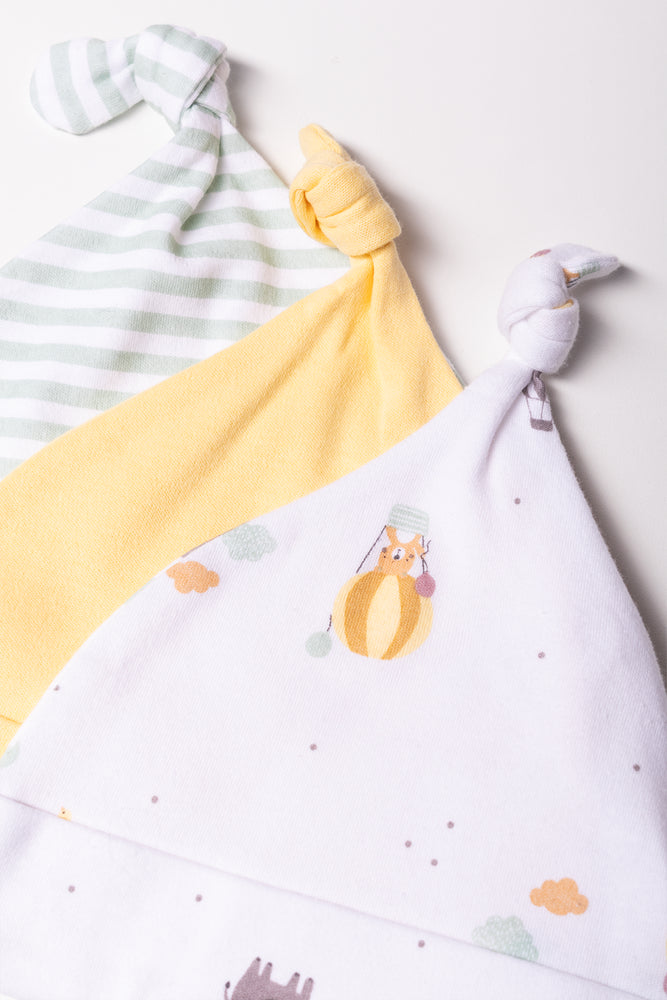 3 Pack Hats Yellow And White (1)