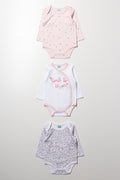 3 Pack Bodyvests Pink And White