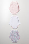 3 Pack Bodyvests Pink And White (2)