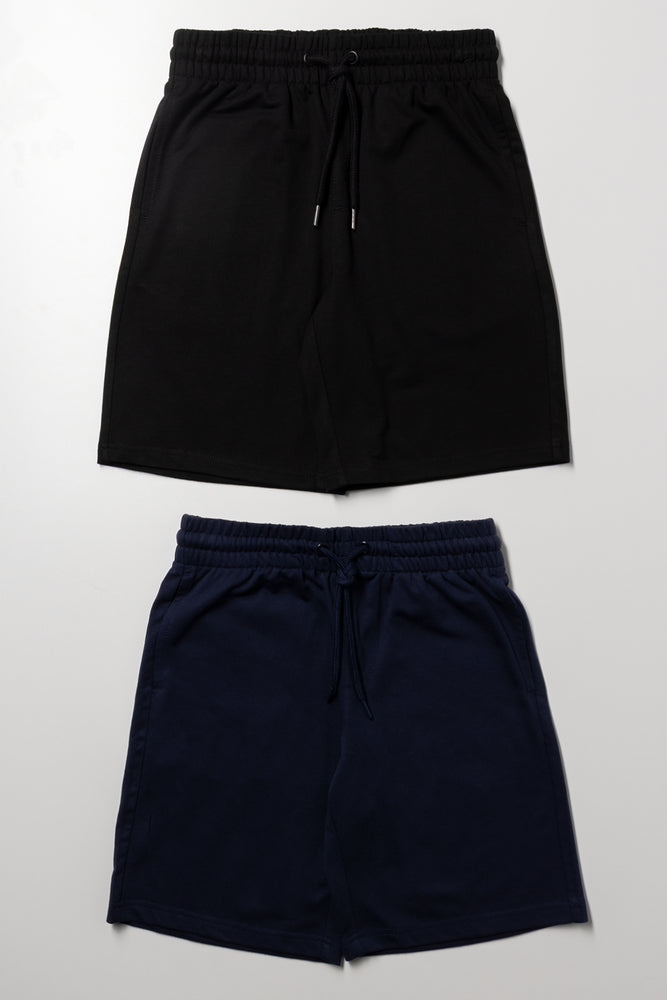 2 Pack Shorts Black And Navy