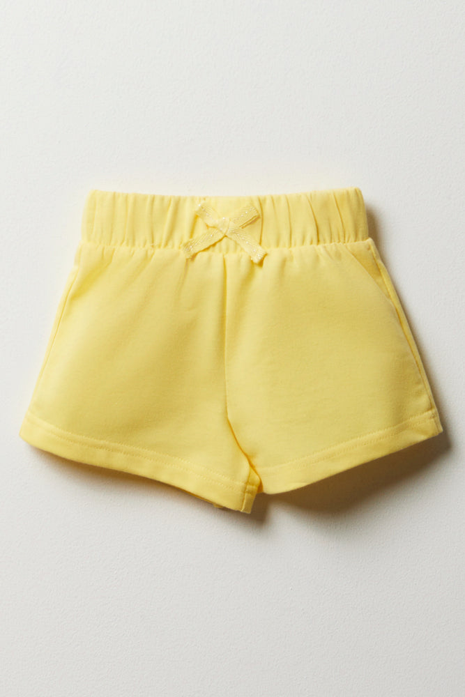 Knit Shorts Yellow