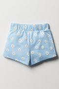 Knit Shorts Blue (2)