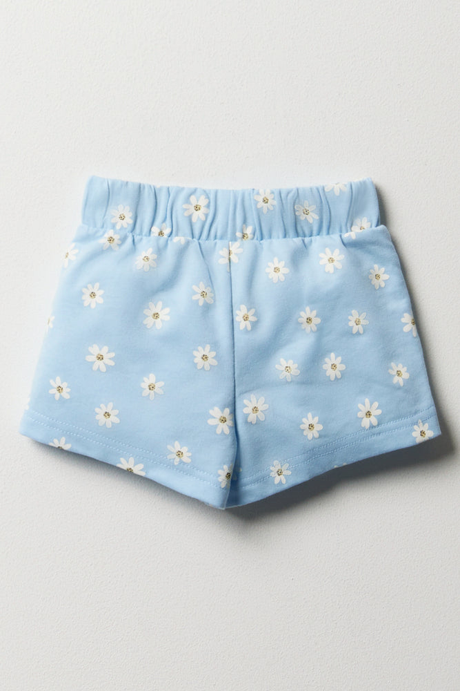 Knit Shorts Blue (2)