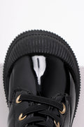 Patent Lace Up Boots Black (4)