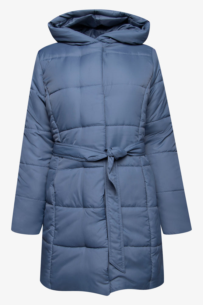 Belted Long Puffer Jacket