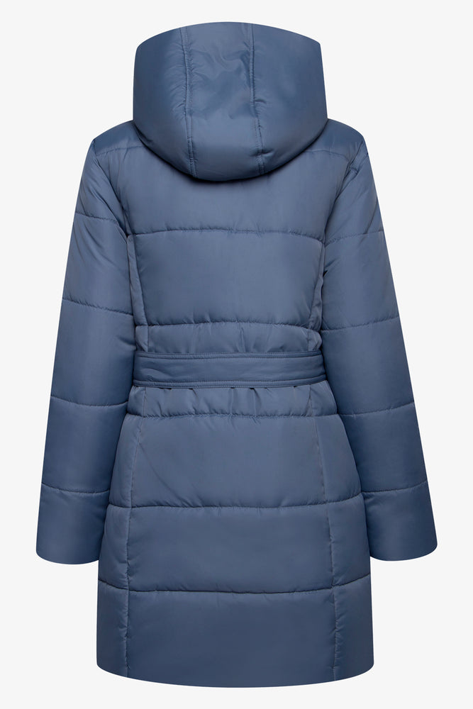 Belted Long Puffer Jacket