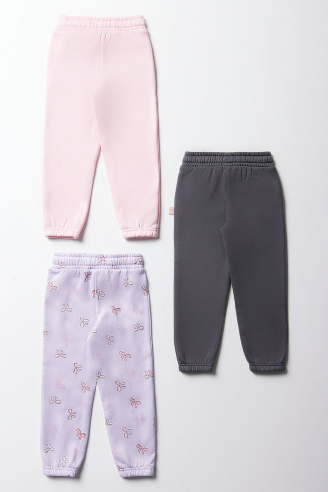 3 Pack Trackpants Grey, Lilac & Peach (4)
