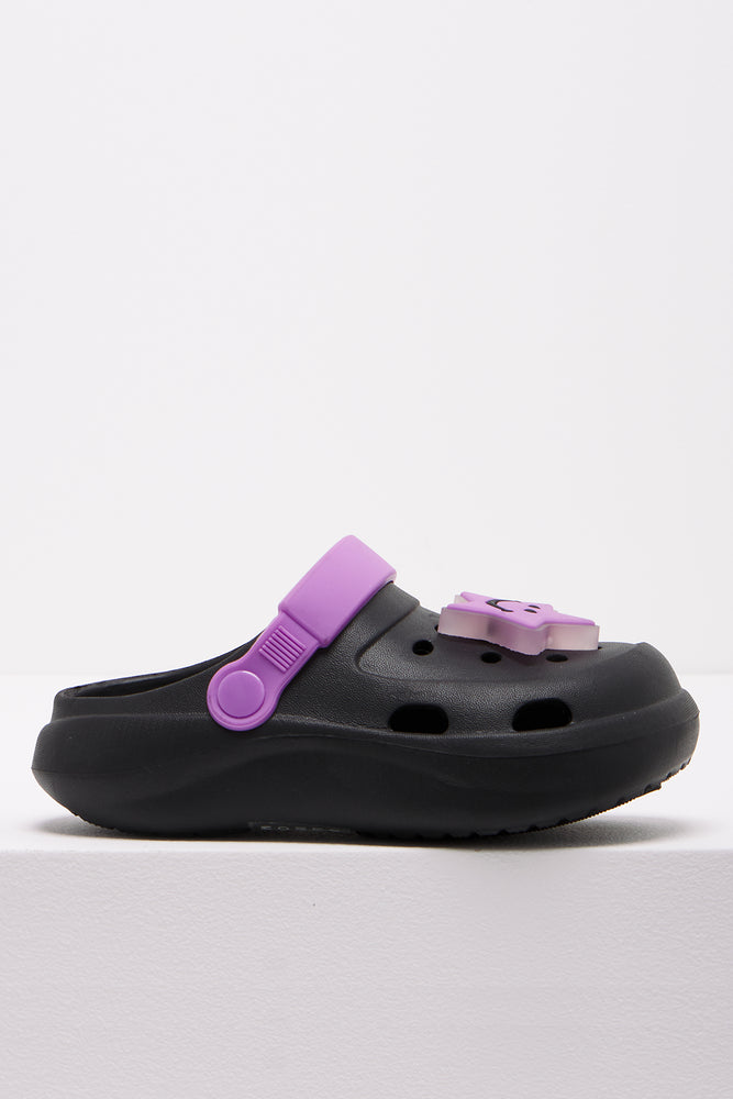 Smiley Star Clog Black