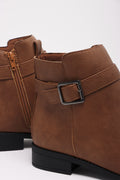 Buckle Trim Boots Natural (3)