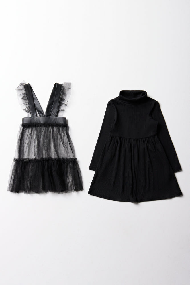 Fit and Flare Dress Black (2)