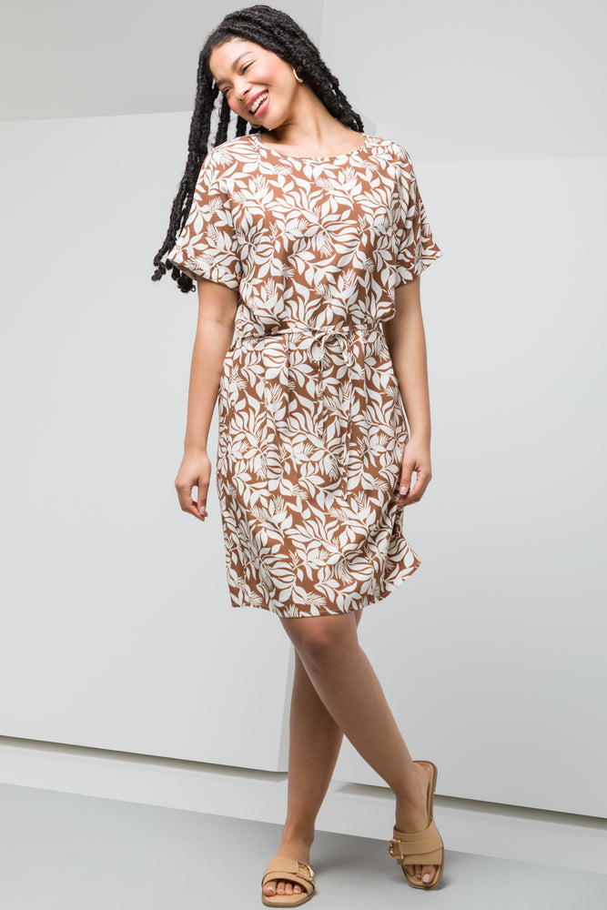 Shift Dress Brown