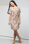 Shift Dress Brown