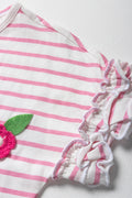 Stripe T-Shirt Pink And White (2)
